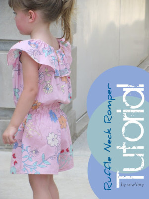 Easy Ruffled Romper tutorial from Sew Very