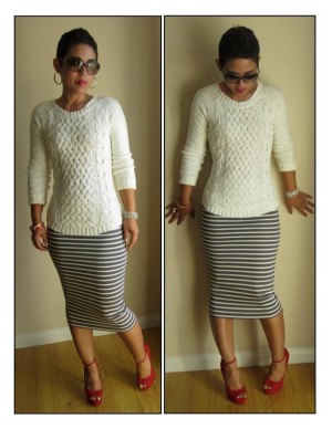 Knit pencil skirt tutorial from MimiG.