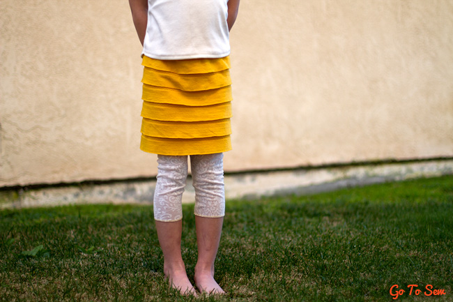 Easy Ruffle Skirt with attached leggings tutorial