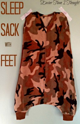 sleep sack with feet #tutorial by Easier Than I Thought