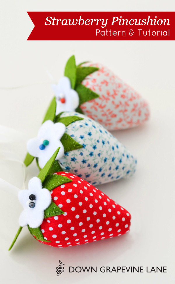 Strawberry Pincushions - SEWTORIAL